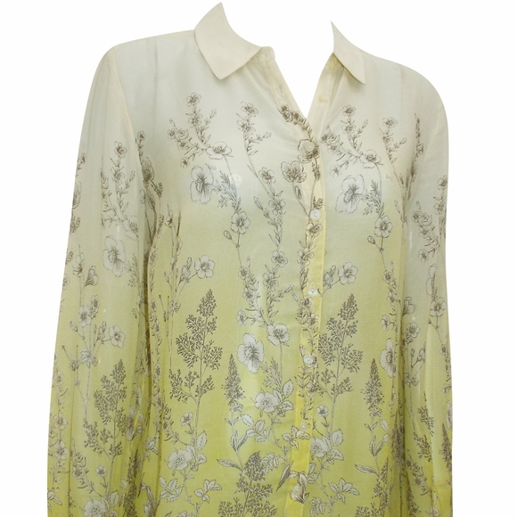 Flower Printed Long Sleeve Blouse - Picture 4 of 8